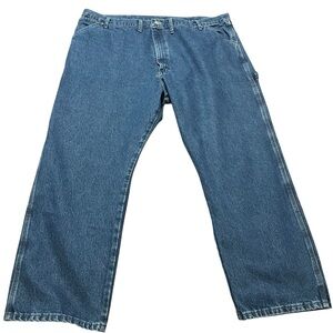 Wrangler Size 46 x 30 Carpenter Blue Relaxed Fit Jeans Big and Tall